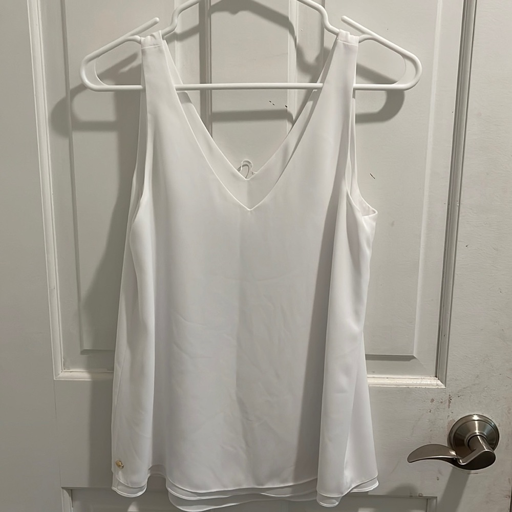 Lilly Pulitzer Florin Reversible White Tank Top Size XS
